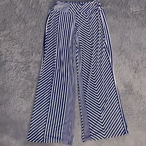 Blue&white stripped comfy pants